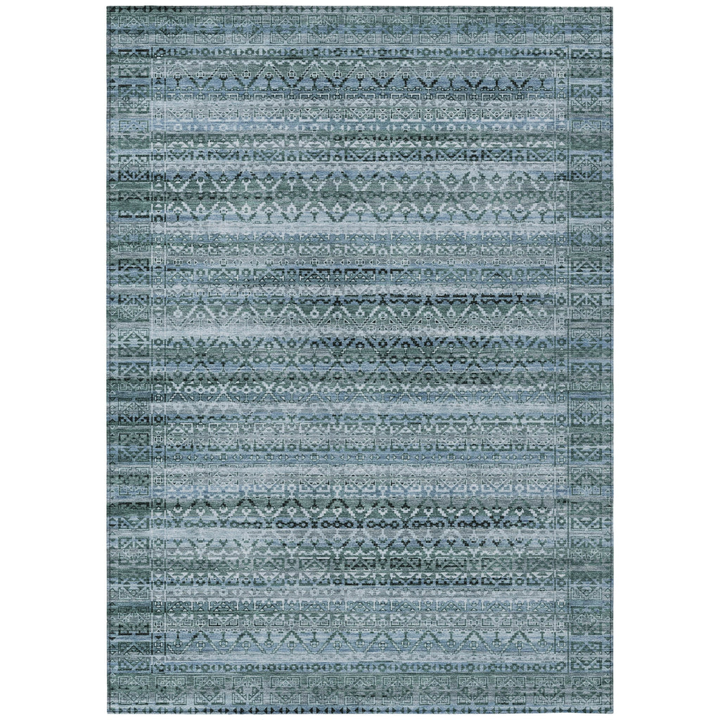 Piper Looms Chantille Stripes ACN2101 Aloe Machine Washable Area Rug main image