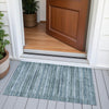 Piper Looms Chantille Stripes ACN2101 Aloe Machine Washable Area Rug Scatter Outdoor Lifestyle Image Feature