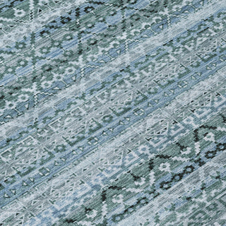 Piper Looms Chantille Stripes ACN2101 Aloe Machine Washable Area Rug Swatch Image
