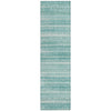 Piper Looms Chantille Stripes ACN2101 Aqua Machine Washable Area Rug Runner Main Image