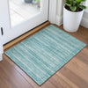 Piper Looms Chantille Stripes ACN2101 Aqua Machine Washable Area Rug Scatter Lifestyle Image Feature