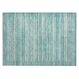 Piper Looms Chantille Stripes ACN2101 Aqua Machine Washable Area Rug Scatter Main Image