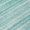 Piper Looms Chantille Stripes ACN2101 Aqua Machine Washable Area Rug Swatch Image