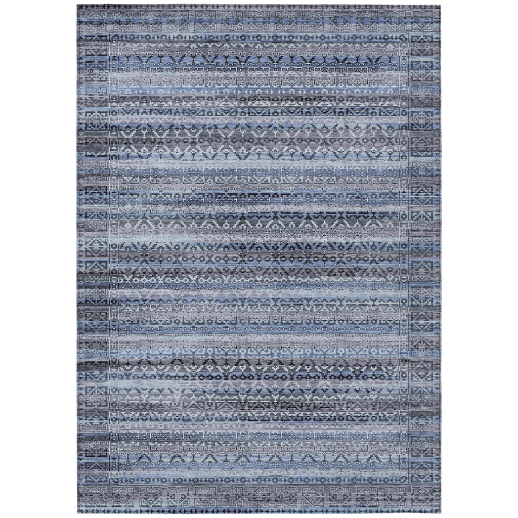 Piper Looms Chantille Stripes ACN2101 Blue Machine Washable Area Rug main image