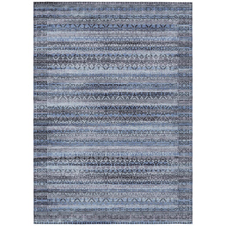 Piper Looms Chantille Stripes ACN2101 Blue Machine Washable Area Rug main image