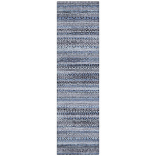 Piper Looms Chantille Stripes ACN2101 Blue Machine Washable Area Rug Runner Main Image