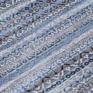 Piper Looms Chantille Stripes ACN2101 Blue Machine Washable Area Rug Swatch Image