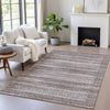 Piper Looms Chantille Stripes ACN2101 Brown Machine Washable Area Rug Lifestyle Image Feature