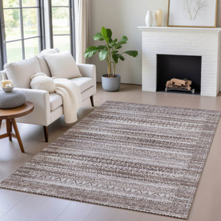 Piper Looms Chantille Stripes ACN2101 Brown Machine Washable Area Rug Lifestyle Image Feature