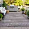 Piper Looms Chantille Stripes ACN2101 Brown Machine Washable Area Rug Outdoor Lifestyle Image Feature