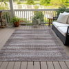 Piper Looms Chantille Stripes ACN2101 Brown Machine Washable Area Rug Outdoor Lifestyle Image Feature