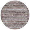 Piper Looms Chantille Stripes ACN2101 Brown Machine Washable Area Rug Round Main Image
