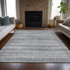 Piper Looms Chantille Stripes ACN2101 Gray Machine Washable Area Rug Lifestyle Image Feature