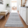 Piper Looms Chantille Stripes ACN2101 Gray Machine Washable Area Rug Runner Lifestyle Image Feature