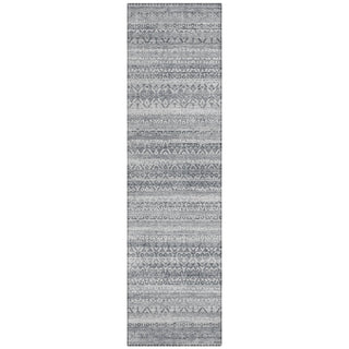 Piper Looms Chantille Stripes ACN2101 Gray Machine Washable Area Rug Runner Main Image