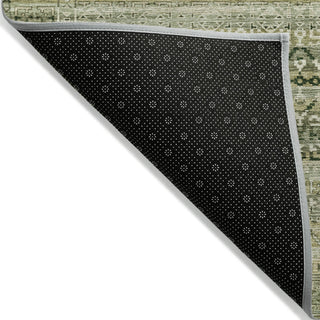 Piper Looms Chantille Stripes ACN2101 Green Machine Washable Area Rug Backing Image