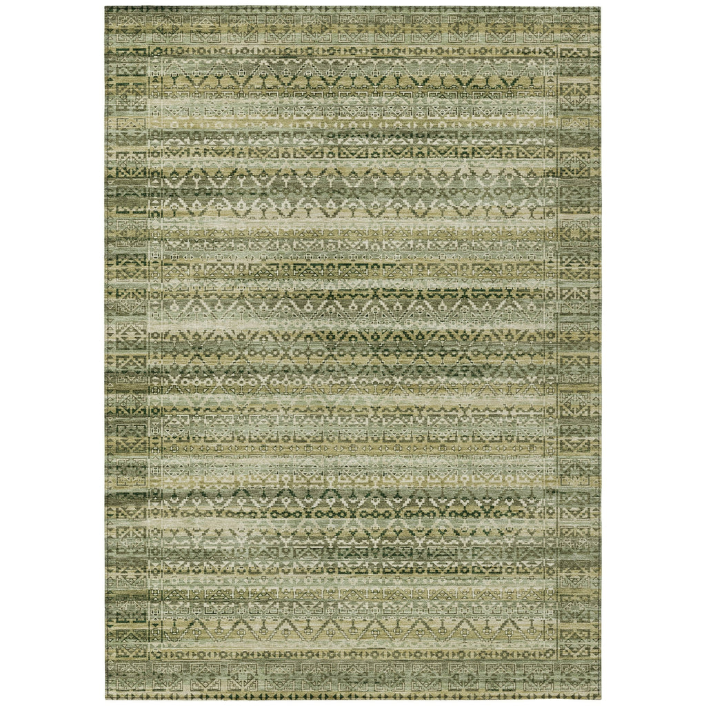 Piper Looms Chantille Stripes ACN2101 Green Machine Washable Area Rug main image