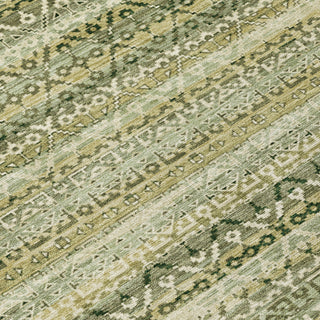 Piper Looms Chantille Stripes ACN2101 Green Machine Washable Area Rug Swatch Image
