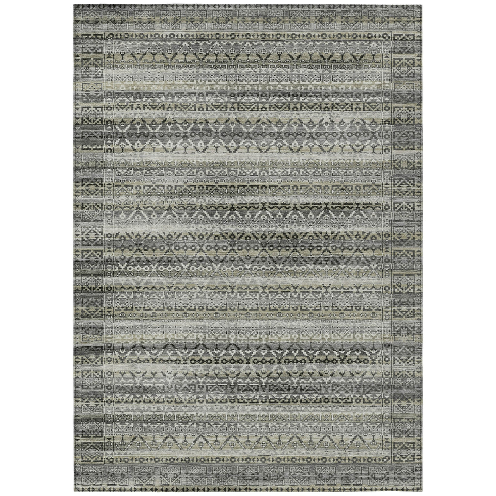 Piper Looms Chantille Stripes ACN2101 Pewter Machine Washable Area Rug main image