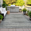 Piper Looms Chantille Stripes ACN2101 Pewter Machine Washable Area Rug Outdoor Lifestyle Image Feature