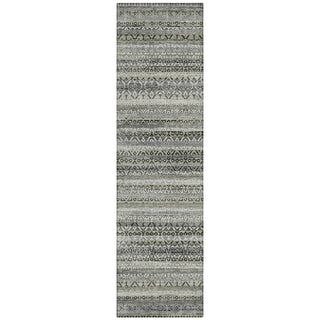Piper Looms Chantille Stripes ACN2101 Pewter Machine Washable Area Rug Runner Main Image