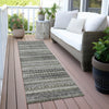 Piper Looms Chantille Stripes ACN2101 Pewter Machine Washable Area Rug Runner Outdoor Lifestyle Image Feature