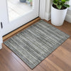Piper Looms Chantille Stripes ACN2101 Pewter Machine Washable Area Rug Scatter Lifestyle Image Feature