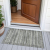 Piper Looms Chantille Stripes ACN2101 Pewter Machine Washable Area Rug Scatter Outdoor Lifestyle Image Feature