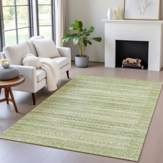Piper Looms Chantille Stripes ACN2101 Sage Machine Washable Area Rug Lifestyle Image Feature