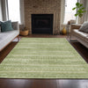 Piper Looms Chantille Stripes ACN2101 Sage Machine Washable Area Rug Lifestyle Image Feature