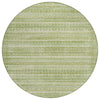 Piper Looms Chantille Stripes ACN2101 Sage Machine Washable Area Rug Round Main Image