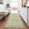 Piper Looms Chantille Stripes ACN2101 Sage Machine Washable Area Rug Runner Lifestyle Image Feature