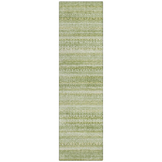 Piper Looms Chantille Stripes ACN2101 Sage Machine Washable Area Rug Runner Main Image