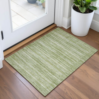 Piper Looms Chantille Stripes ACN2101 Sage Machine Washable Area Rug Scatter Lifestyle Image Feature