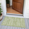 Piper Looms Chantille Stripes ACN2101 Sage Machine Washable Area Rug Scatter Outdoor Lifestyle Image Feature