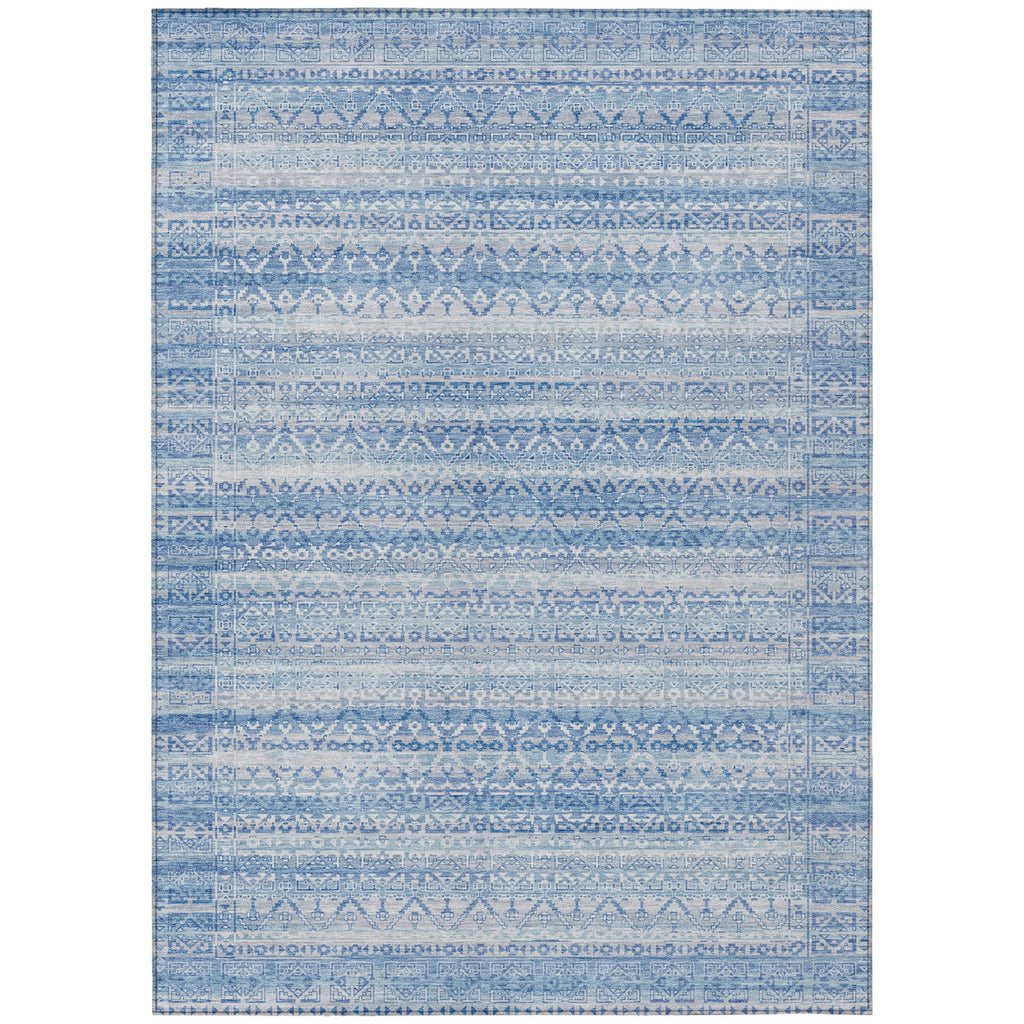 Piper Looms Chantille Stripes ACN2101 Sky Machine Washable Area Rug main image