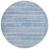 Piper Looms Chantille Stripes ACN2101 Sky Machine Washable Area Rug Round Main Image