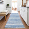 Piper Looms Chantille Stripes ACN2101 Sky Machine Washable Area Rug Runner Lifestyle Image Feature