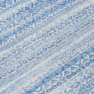 Piper Looms Chantille Stripes ACN2101 Sky Machine Washable Area Rug Swatch Image