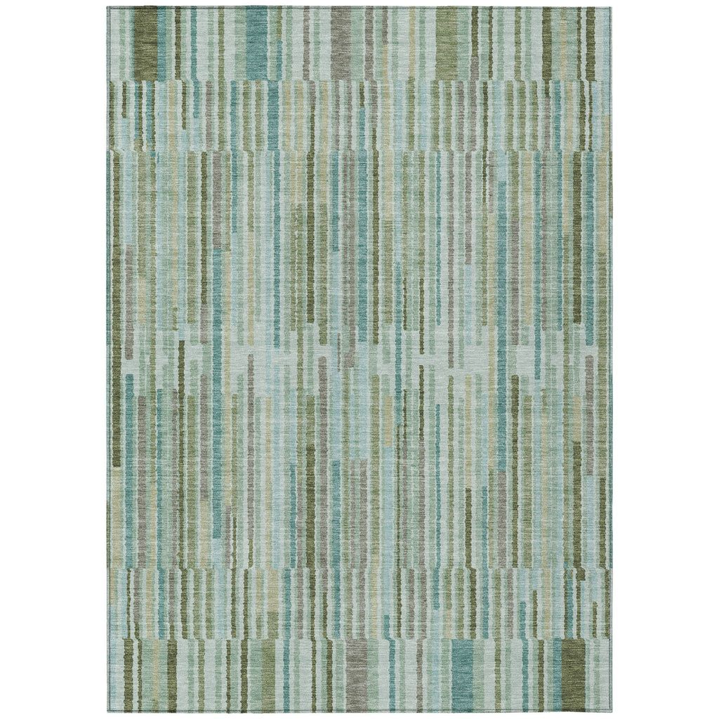 Piper Looms Chantille Stripes ACN2102 Aloe Machine Washable Area Rug main image