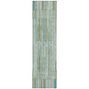 Piper Looms Chantille Stripes ACN2102 Aloe Machine Washable Area Rug Runner Main Image