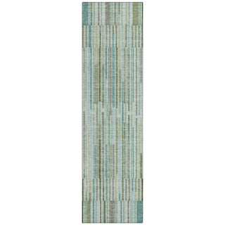 Piper Looms Chantille Stripes ACN2102 Aloe Machine Washable Area Rug Runner Main Image