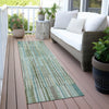 Piper Looms Chantille Stripes ACN2102 Aloe Machine Washable Area Rug Runner Outdoor Lifestyle Image Feature