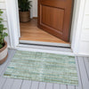 Piper Looms Chantille Stripes ACN2102 Aloe Machine Washable Area Rug Scatter Outdoor Lifestyle Image Feature