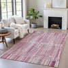 Piper Looms Chantille Stripes ACN2102 Blush Machine Washable Area Rug Lifestyle Image Feature