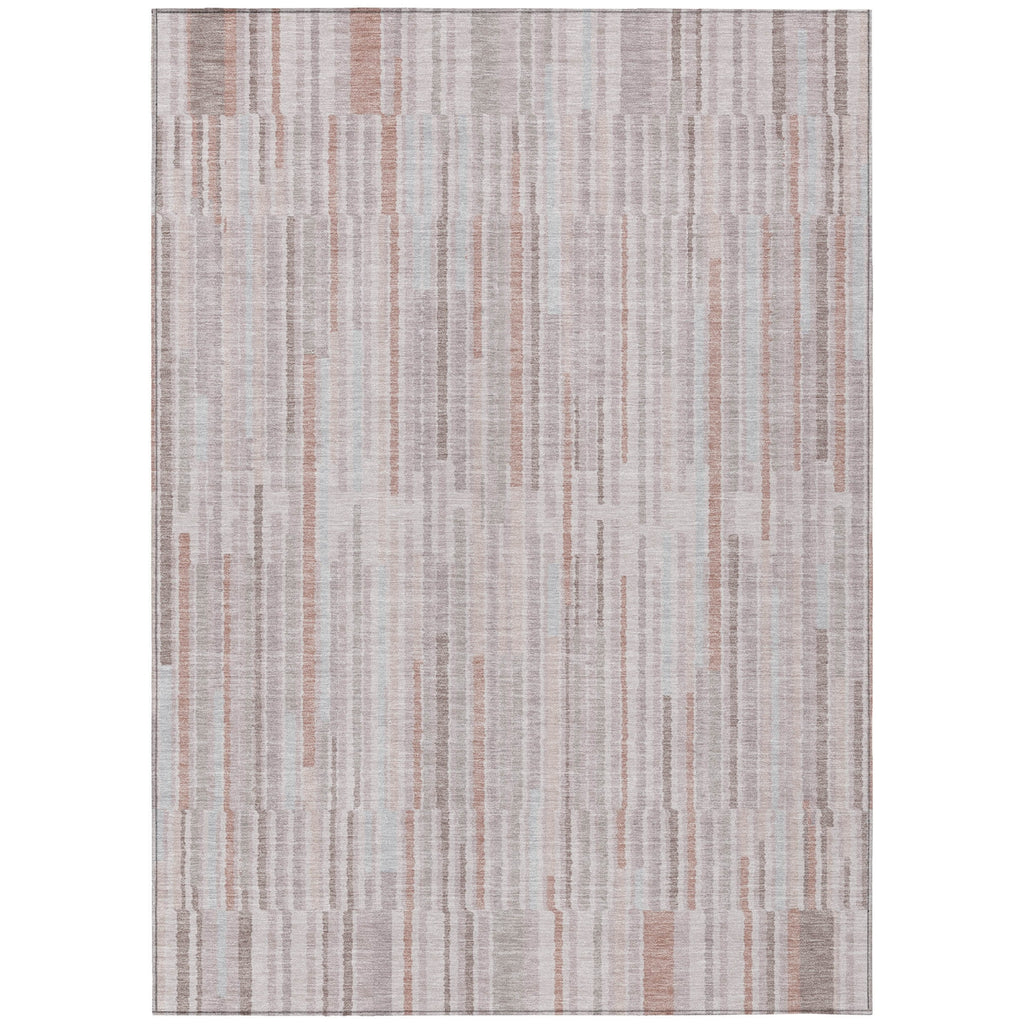 Piper Looms Chantille Stripes ACN2102 Coral Machine Washable Area Rug main image