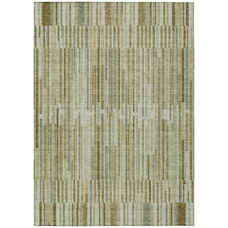 Piper Looms Chantille Stripes ACN2102 Khaki Machine Washable Area Rug main image