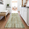 Piper Looms Chantille Stripes ACN2102 Khaki Machine Washable Area Rug Runner Lifestyle Image Feature