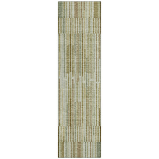 Piper Looms Chantille Stripes ACN2102 Khaki Machine Washable Area Rug Runner Main Image