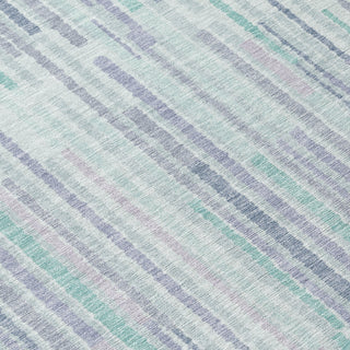 Piper Looms Chantille Stripes ACN2102 Mint Machine Washable Area Rug Swatch Image